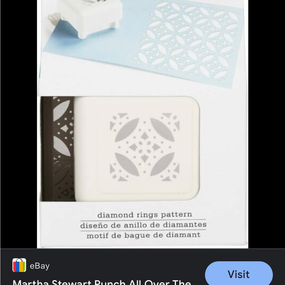 Martha Stewart crafts punch all over the page diamond rings pattern